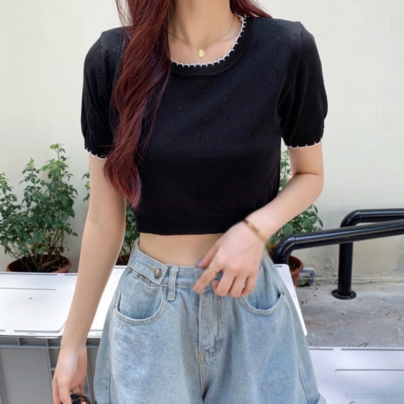 Áo Thun Cổ ThuyềN DáNg Ôm Cho Nữ