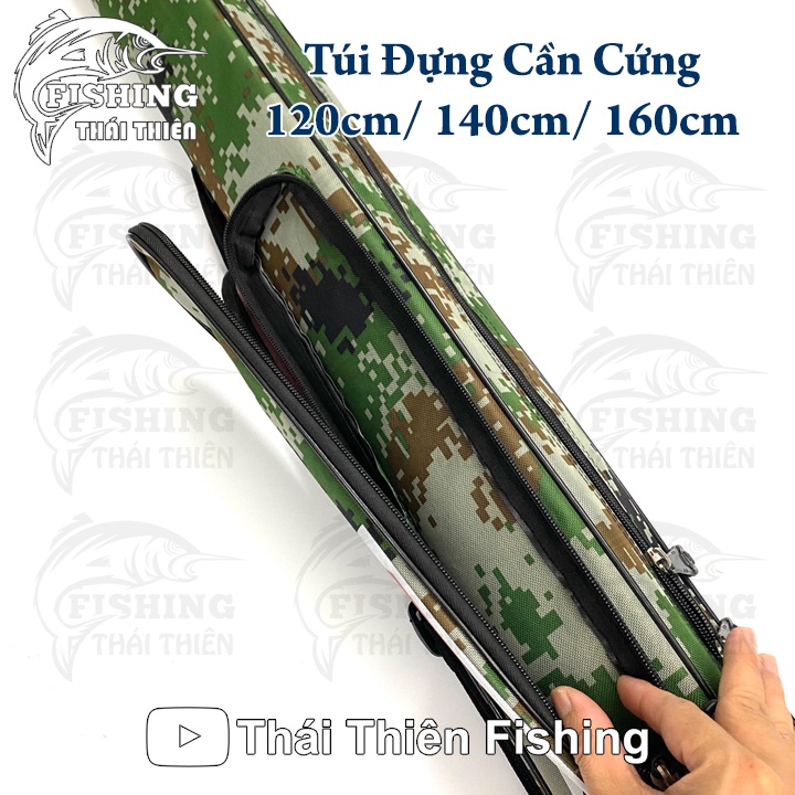 Túi Đựng Cần Câu Cá, Bao Cần Cứng Abu Camou Vân Lính Rằn Ri Cao Cấp Siêu Bền 120cm, 140cm, 160cm