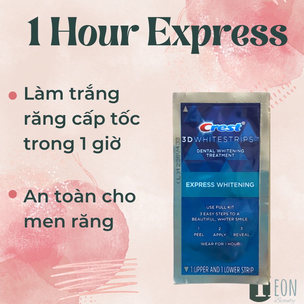 Miếng dán trắng răng Crest 3D White - CHÍNH HÃNG - 1 GÓI - NEON BEAUTY