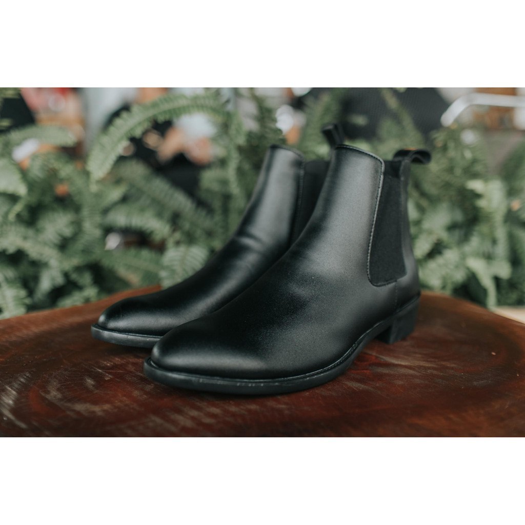 Giày Chelsea Boots nam SN14 cao cổ da bò đế độn 4cm cá tính năng động trẻ trung