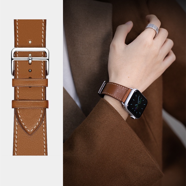 Dây Đeo Bằng Da Bò Cho Đồng Hồ Smart Watch 7 6 SE 5 4 3 2 42MM 38MM 44MM 40MM iWatch 6 5 4