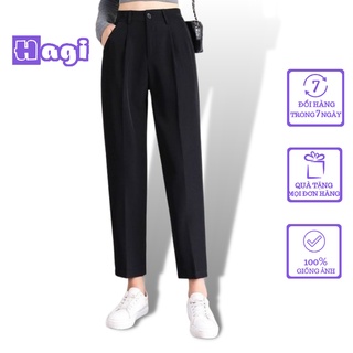 Quần baggy nữ quần tây nữ công sở lưng cao ống rộng đi học bigsize QT01