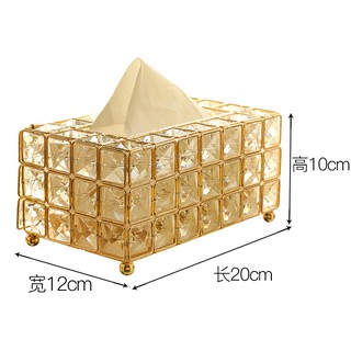 Hộp khăn giấy đá pha lê