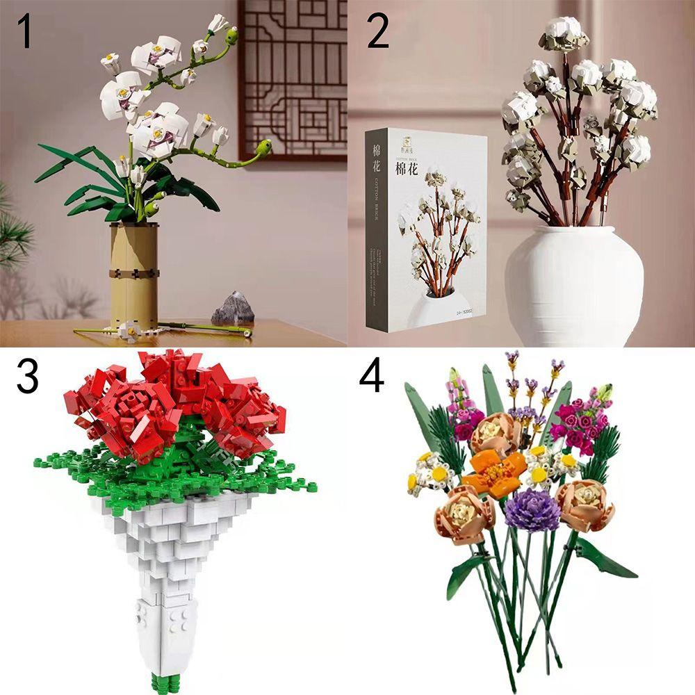 Đồ Chơi Lắp Ráp Hình Hoa Hồng Ba Chiều Sáng Tạo