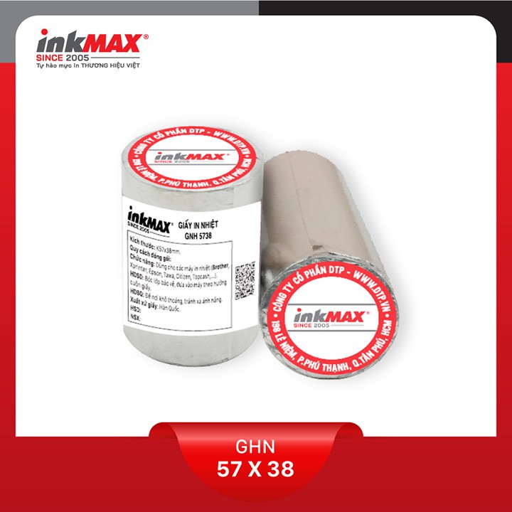 Thùng 50 cuộn - Giấy nhiệt khổ K57x38 - Giấy in Bill khổ K57-Giấy in hóa đơn K57