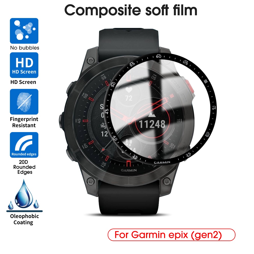 Miếng Dán Màn Hình Cong 3D Chống Nước Bảo Vệ Cho Đồng Hồ Thông Minh Garmin EPIX GEN2