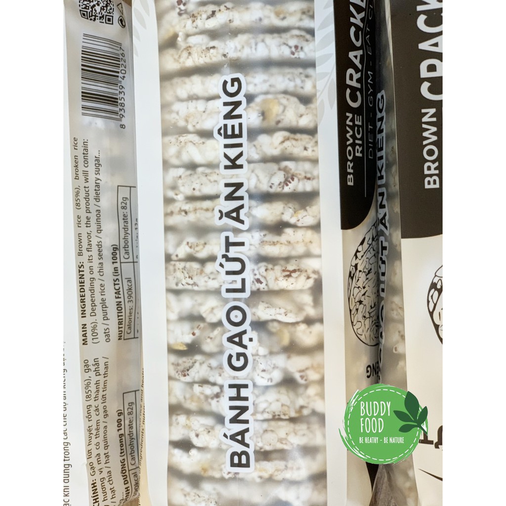 Combo 2 Gói Bánh Gạo Lứt Nguyên Hạt Không Đường Không Muối Eat Clean Healthy | BigBuy360 - bigbuy360.vn