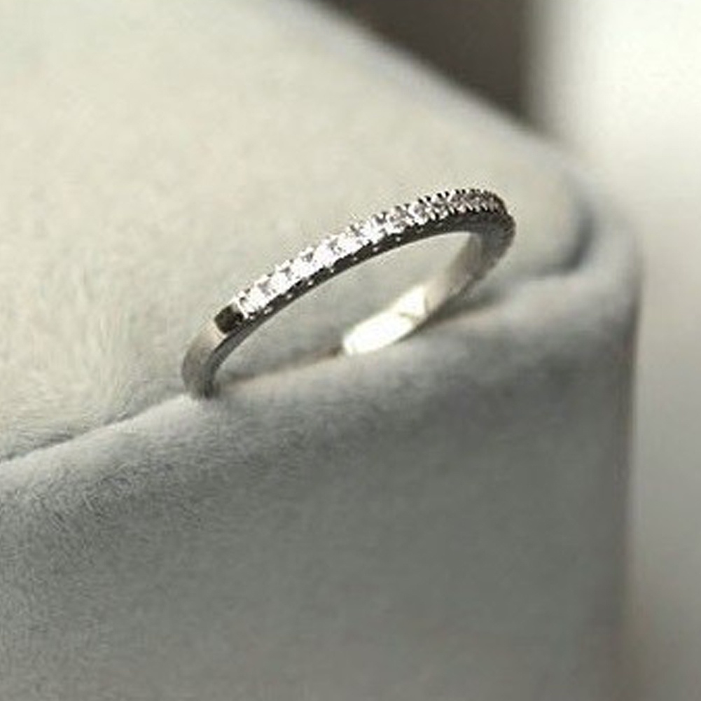 Nhẫn Mạ Bạc 925 Đính Đá Nhân Tạo Thời Trang