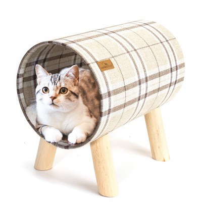 [Must Have]Ổ đệm mèo - Penthouse gỗ mái vòm sang choảnh cho meo meo ( Kèm ổ đệm)
