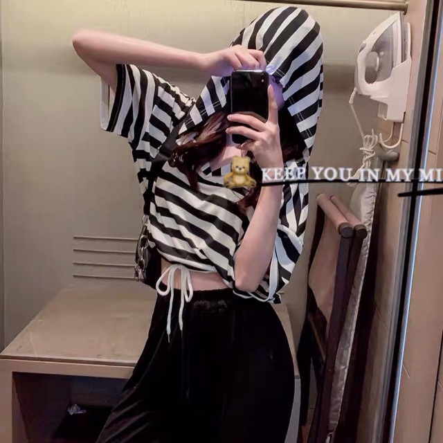 sét áo hode mũ hở lưng quần chun bo gấu