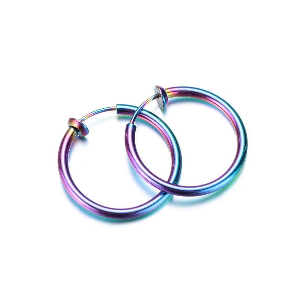 YVE HUGGIES Bông Tai Tròn Phong Cách Hip Hop Thời Trang Cho Nữ