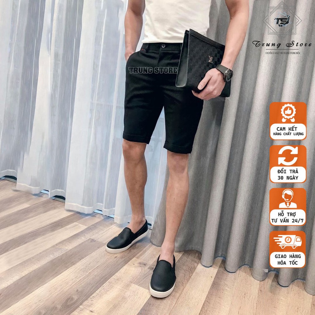 [CO GIÃN CỰC KỲ TỐT] QUẦN SHORT TÂY ÂU NAM VẢI COTTON 4 CHIỀU HÀNG ĐẸP KHÔNG NHẮN - KHÔNG PHAI MÀU