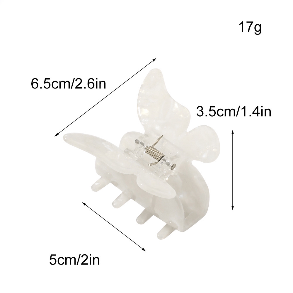 Kẹp Tóc Càng Cua Axit Axing Hình Bướm Màu Kẹo Dễ Thương Phong Cách Hàn Quốc Cho Bé Gái