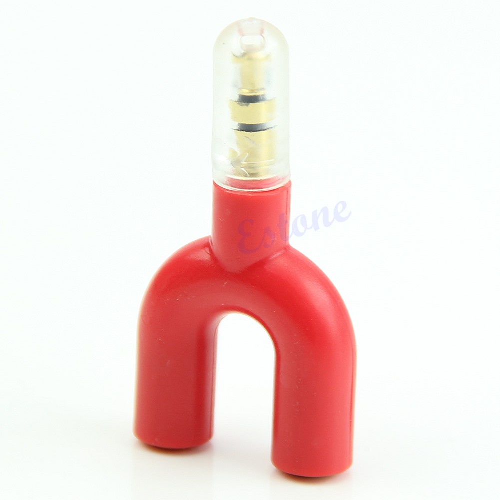 LIDU1  3.5mm U Shape Male To 2 Female Stereo Audio Headphone Earphone Splitter Adapter