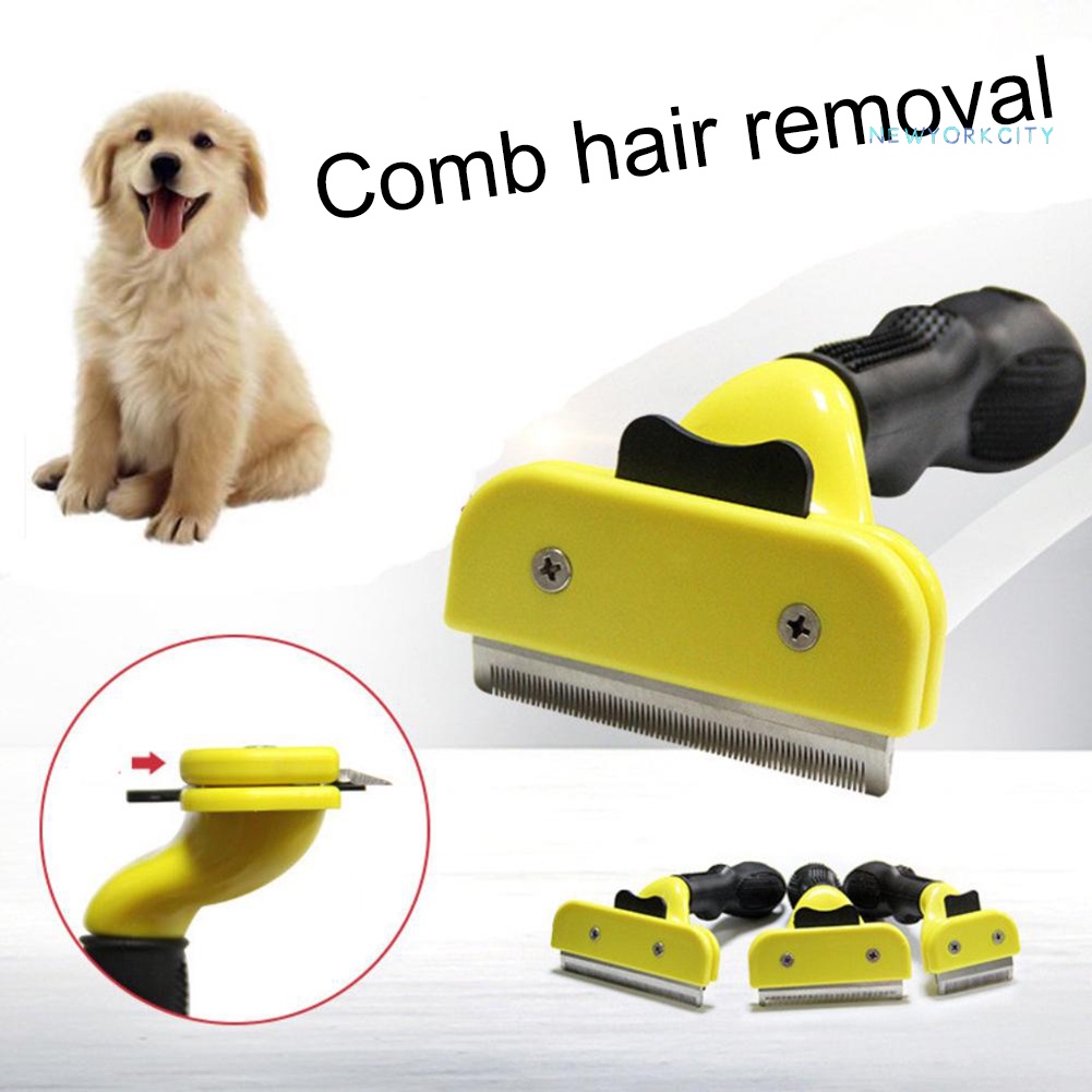 Lược Chải Lông Cho Thú Cưng Tay Cầm Mềm Bằng Thép Không Gỉ