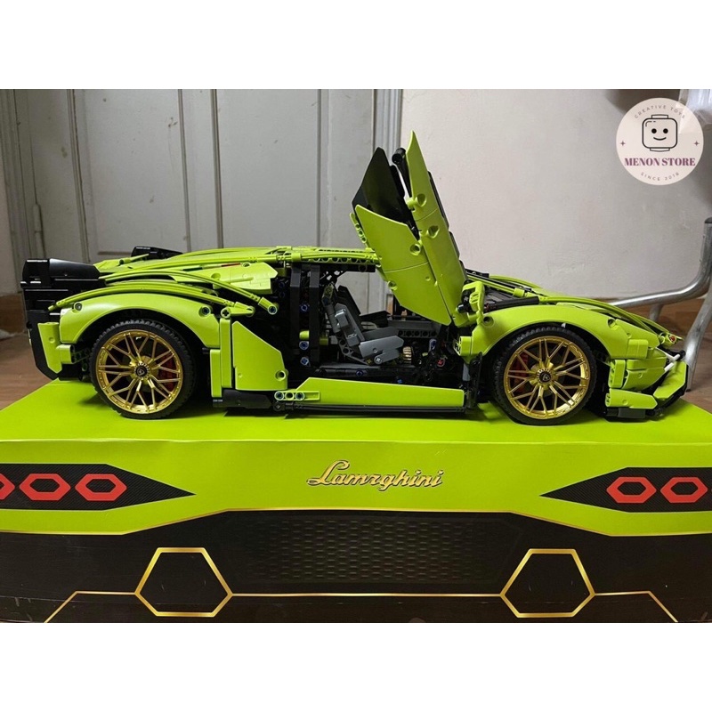 Đồ chơi lắp ráp 36876 X19001 Mô hình siêu xe Lamborghini Sian FKP 37 - Xếp hình thông minh