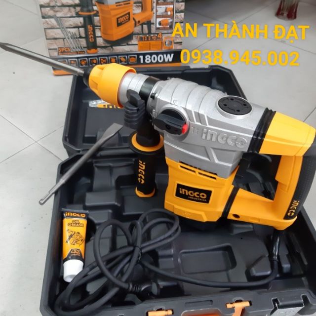 MÁY KHOAN ĐỤC INGCO 1800W 3 CHẾ ĐỘ MODEL: RH18008