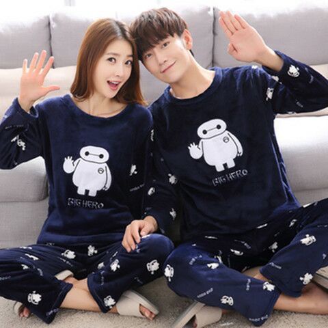 Bộ đồ ngủ mùa đông đôi Flannel, bộ đồ ngủ nam và nữ