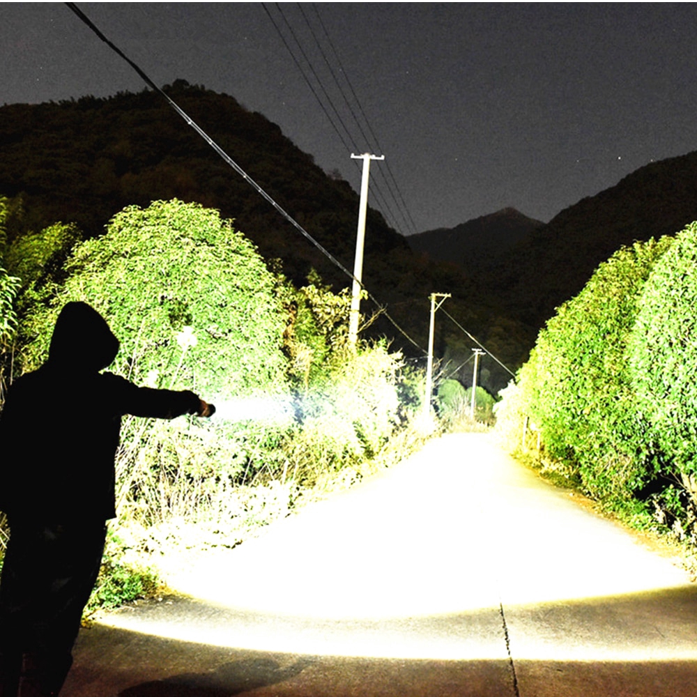 Đèn pin LED XHP90.2 26650 USB có thể sạc lại/Đèn chiến thuật XHP70.2 18650 không thấm nước có thể phóng to cao cấp