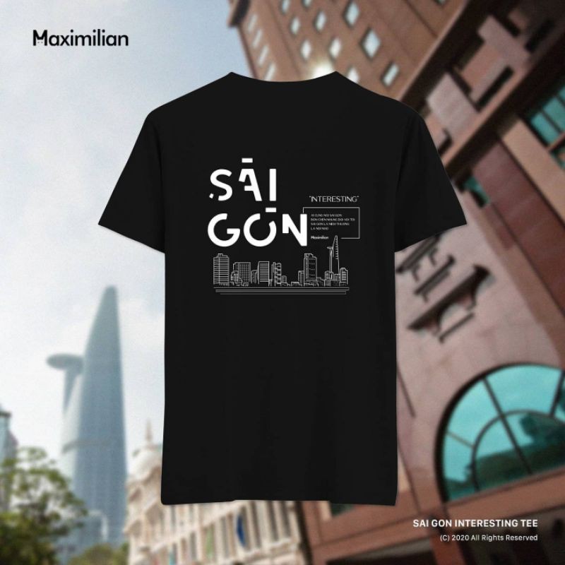 Áo thun Unisex tay lỡ form rộng Nam Nữ - Saigon Tee