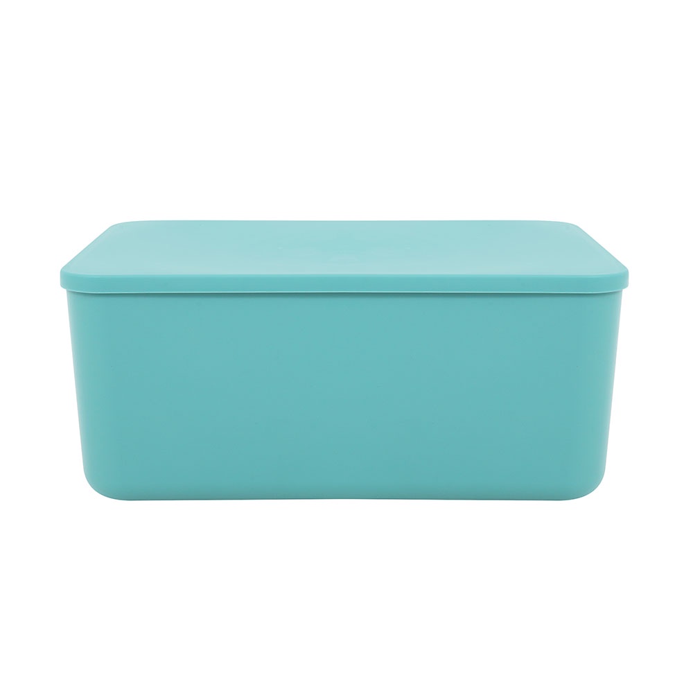 HomeBase STACKO Hộp nhựa đa năng có thể xếp chồng Maru size M W36xH16xD26 màu xanh lá
