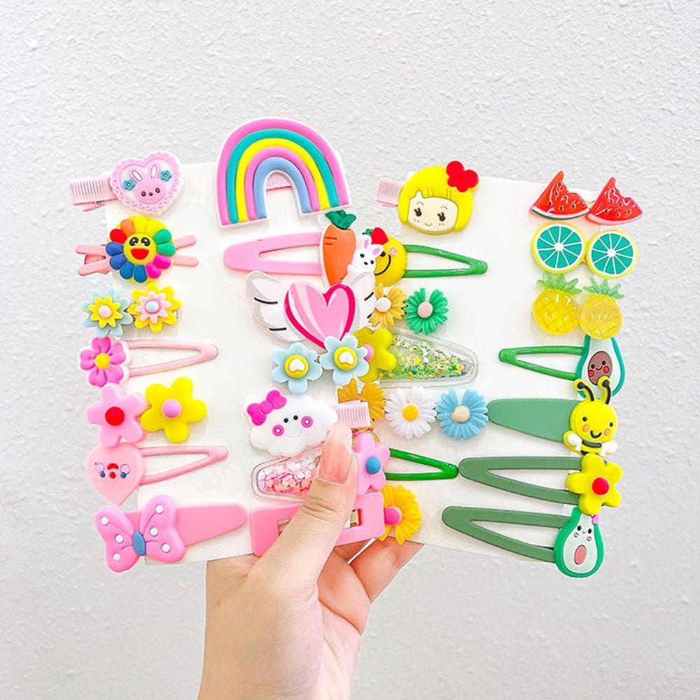 Bộ 14 Kẹp Tóc Hoạt Hình Dễ Thương Cho Bé Gái
