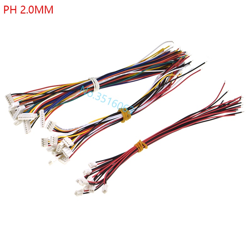 Set 10 đầu nối ổ cắm 1.0 1.25 1.5 2.0 2.54 SH/JST/ZH/PH/XH 1.0MM 1.25MM 1.5MM 2.0MM 2.54MM với dây 2/3/4/5/6/7/8/Pin