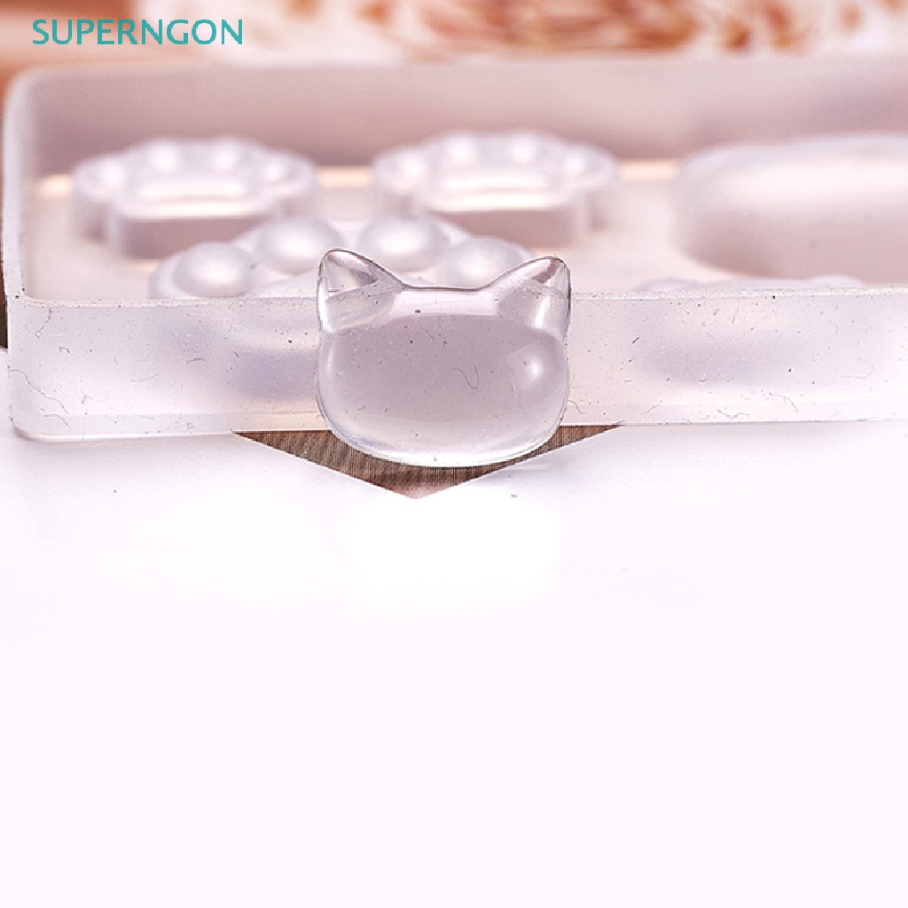 Khuôn Làm Móc Khóa Hình Dấu Chân Mèo Bằng Epoxy Diy