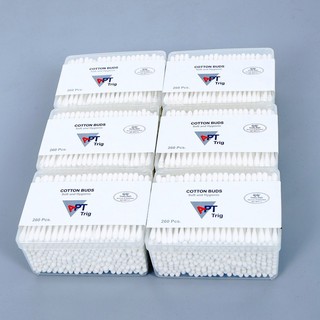 Combo 6 hộp tăm bông Thái Lan 100% bông tự nhiên