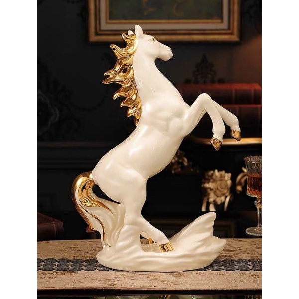 Ảnh Thật+ ViDeo Tượng Gốm Sứ Decor Trang Trí Phòng Khách Ngựa Mã đáo thành công, Bảo hành 5 năm. Hàng Nhập Khẩu
