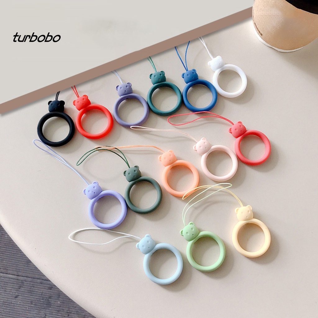 Bộ 2 Dây Móc Điện Thoại Hình Gấu Hoạt Hình Bằng Silicon