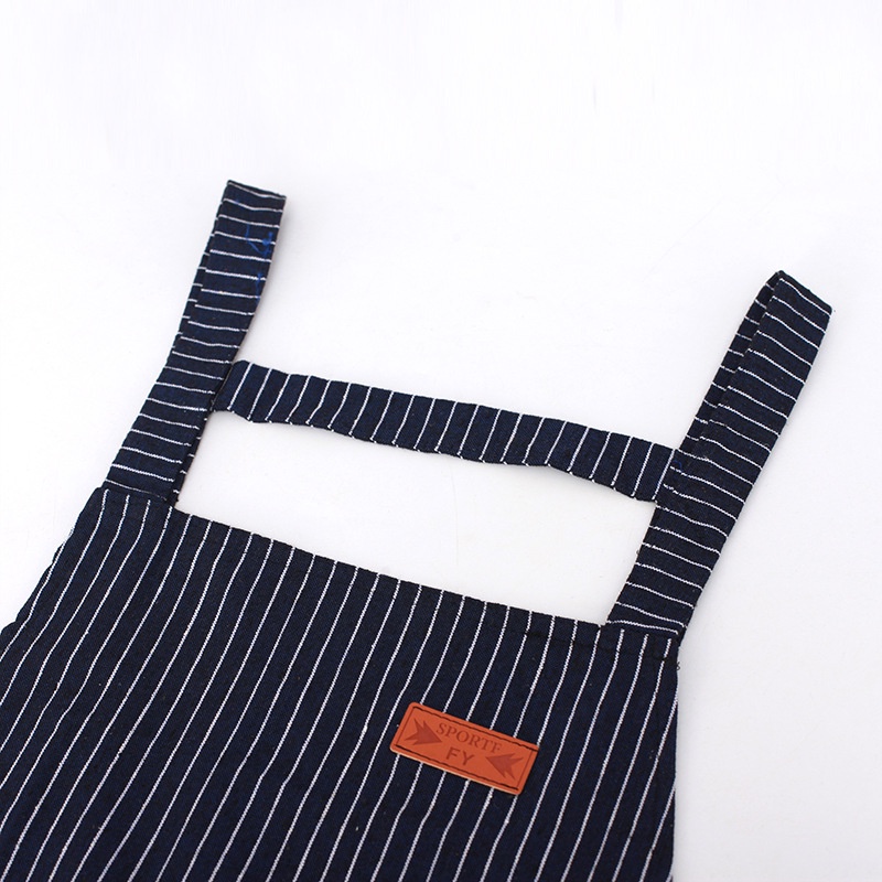 Tạp Dề Vải Cotton Dày Dặn Có Dây Kẻ Sọc Bảo Vệ Chống Phòng Thí Nghiệm / Hàn Điện Tùy Chỉnh In Họa Tiết Tùy Chỉnh Cho Nam