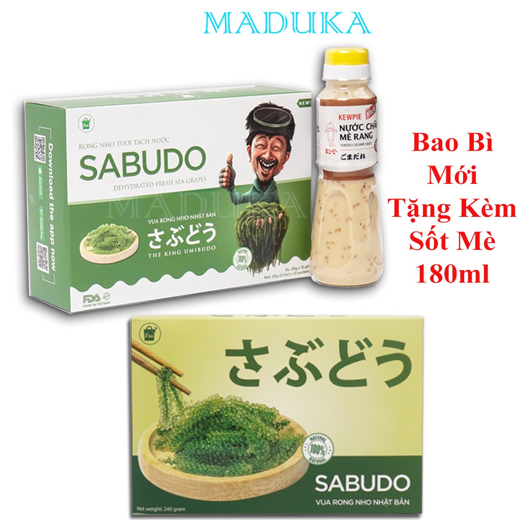 [Mã 252FMCGSALE giảm 8% đơn 500K] Rong Nho Sabudo + Umibudo Tách Nước Theo Công Nghệ Nhật Bản Tặng Kèm Sốt Mè Rang