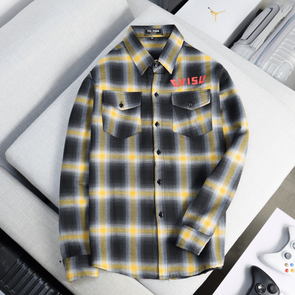 (Free Ship) ÁO SƠ MI NAM- ÁO KHOÁC NAM CARO EVISUS NEO NEW THẦN TÀI ẬP VÀO NHÀ SIÊU MAY MẮN- CHẤT VẢI NỈ CARO MỀM MỊN MÁ