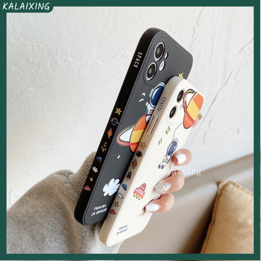 Ốp Điện Thoại Vuông Hình Phi Hành Gia Cho iPhone 13 Pro Max 13 mini 12 ProMax 11 Pro Xs Max XR X