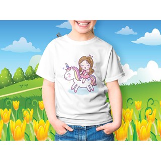 Áo Thun Bé Gái - Hoạt Hình - Cute Unicorn - Công Chúa - Cao Cấp