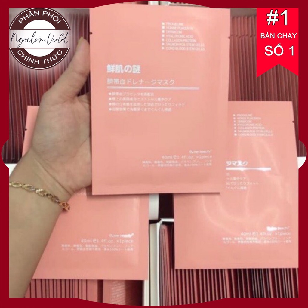 [Sỉ-hộp 50 miếng] Mặt nạ nhau thai tế bào gốc Rwine Beauty Stem Cell Placenta Mask