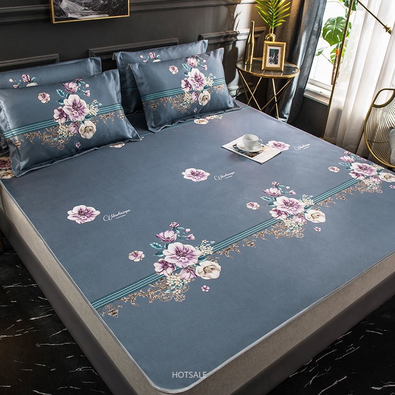 Tấm trải giường xếp gọn lụa mát mùa hè điều hòa nhiệt độ cho giường đơn đôi ký túc xá sinh viên