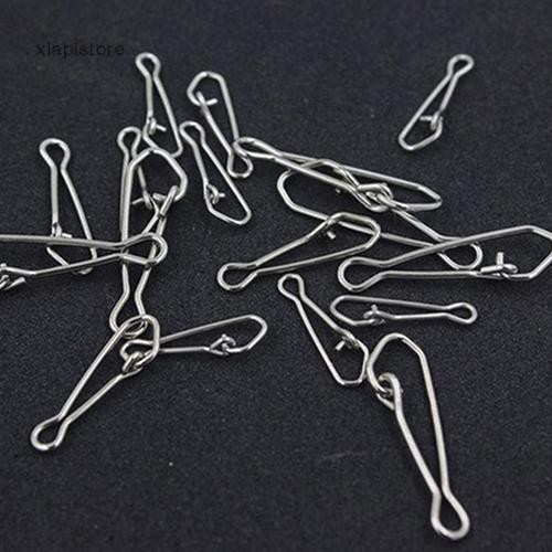 100 Đầu Nối Mồi Câu Cá 15 / 17 / 22Mm Bằng Thép Không Gỉ