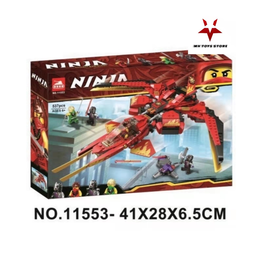 Đồ chơi lego xếp hình lắp ráp ninja 11553 - 537chi tiết - chiến đấu cơ của kai