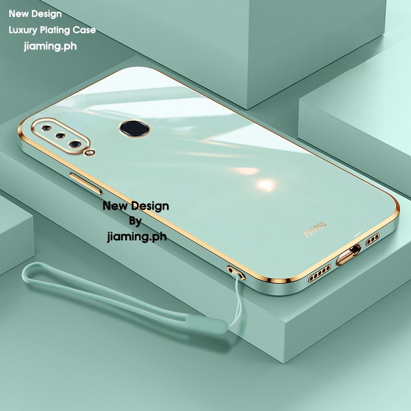Ốp Điện Thoại Mềm Màu Kẹo Ngọt Thiết Kế Sang Trọng Có Dây Đeo Cho Samsung Galaxy A03 A12 A13 4G A04S A23 5G A50 A50S A30S 2022
