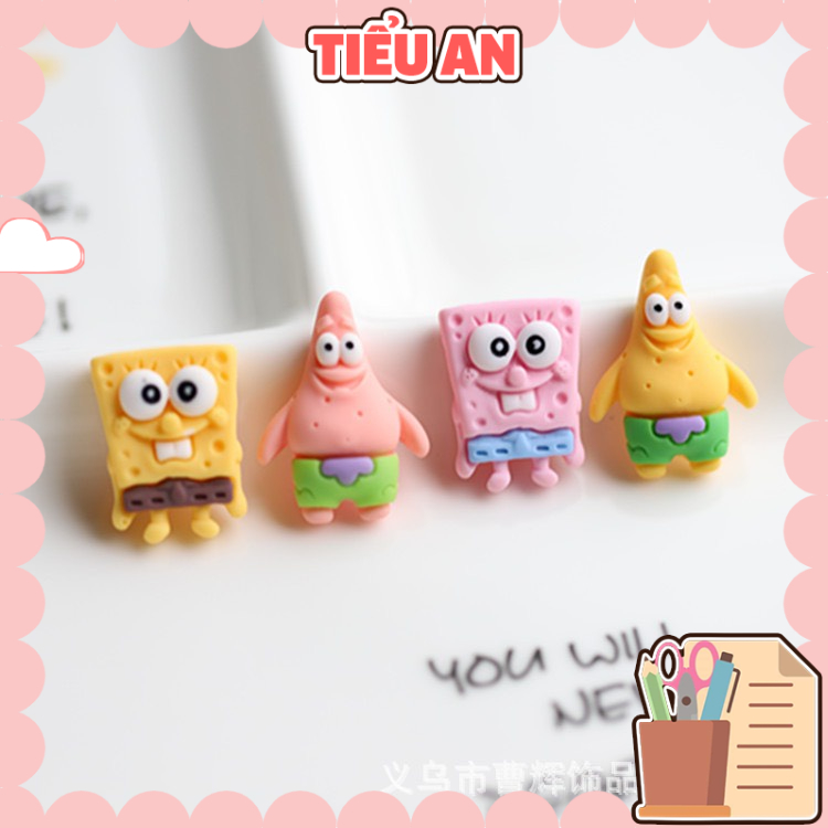 Charm (C332) Slime/ Dụng Cụ Charm Trang Trí [Ko Keo & Nút] Hình Bọt Biển Tinh Nghich