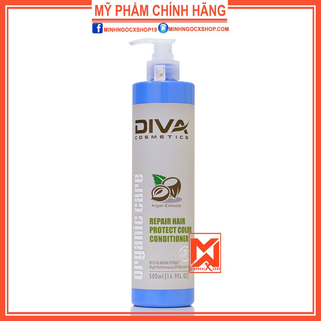 DIVA DẦU XẢ PHỤC HỒI GIỮ MÀU NHUỘM DIVA 500ML CHÍNH HÃNG