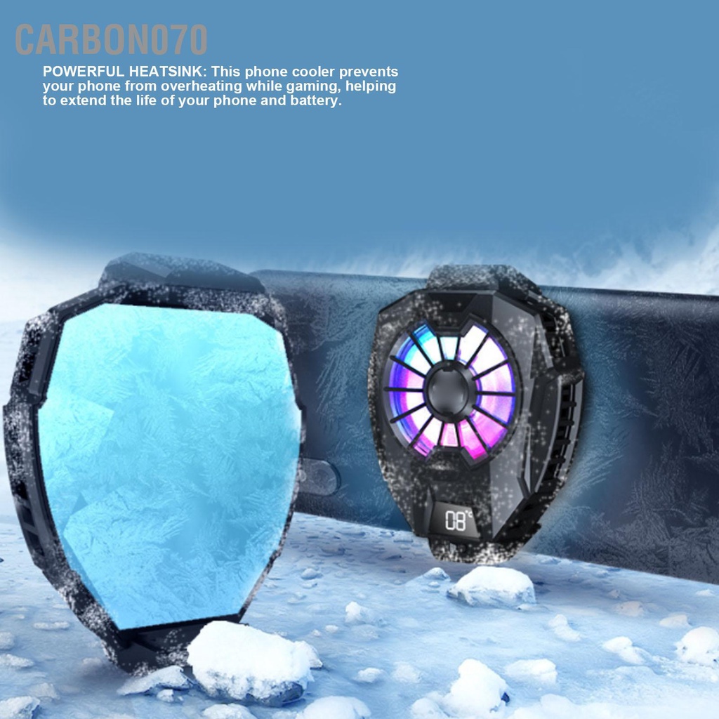 [Hàng Sẵn] Quạt tản nhiệt điện thoại sò lạnh DL01 Ngăn ngừa trầy xước di động có chiều rộng 65‑85mm【Carbon070】