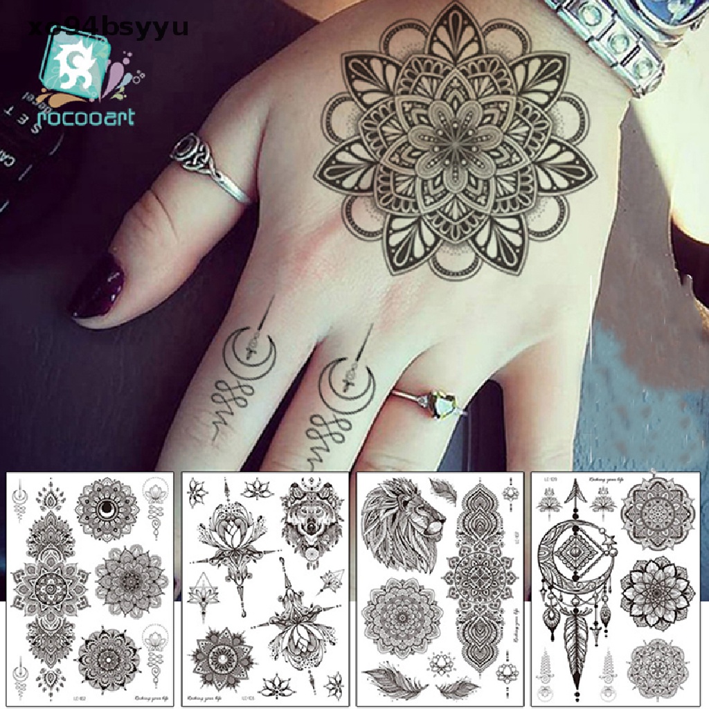 Hình Xăm Dán Tạm Thời xo94bsyyu Hình Hoa Hồng Và Peonie