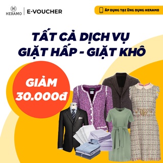 HCM [E-voucher] Giảm 30K Giặt Hấp Vest, Blazer, Váy, Đầm, Áo Quần khác - giao nhận tận nơi tại ứng dụng HERAMO
