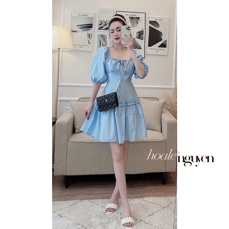 [Siêu Hot] Váy Thô Tay Bồng Dúm Ngực 2 Màu , Đầm Nữ Dáng Xoè Siêu Xinh Có Ảnh Thật Kèm Video | BigBuy360 - bigbuy360.vn