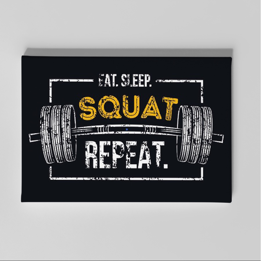 Tranh GYM ,decor trang trí phòng tập , trung tâm thể hình chât liệu canvas khung gỗ kèm đinh treo tiện lợi hiện đại mopi