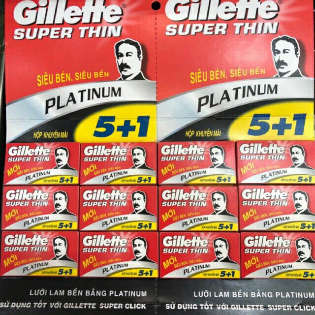 Lưỡi lam Gillette Super Thin ( Hộp 6 lưỡi)