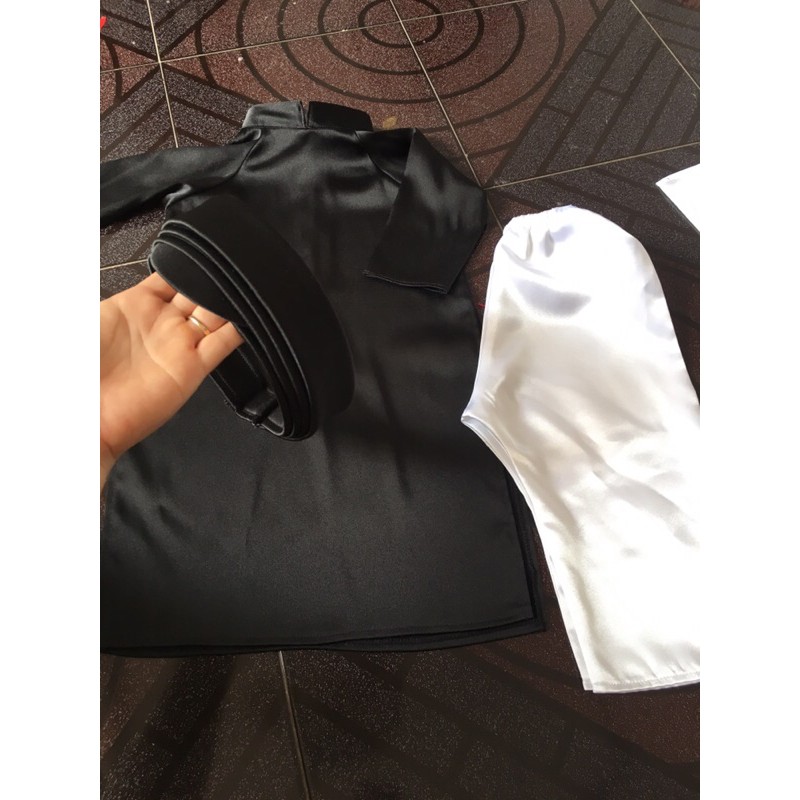 Áo dài ông đồ cho bé kèm khăn đóng